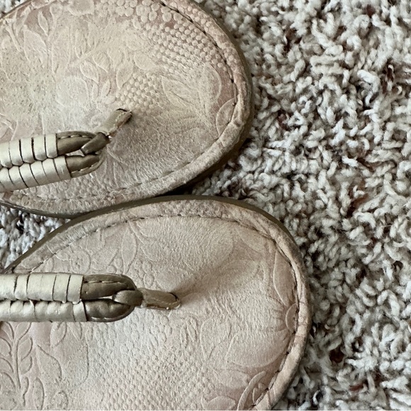 BOC by Born Gold Metallic Slingback Cushioned Sandals Women’s Size 10 Comfort - Picture 7 of 12